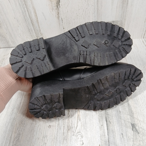 Dirty Laundry Black Ankle Boots with Chunky Sole and Elastic Side Panels #1419 - Picture 9 of 12